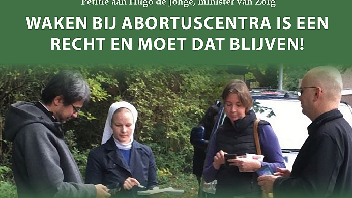 Waken bij abortuscentra is een recht en dat moet blijven!